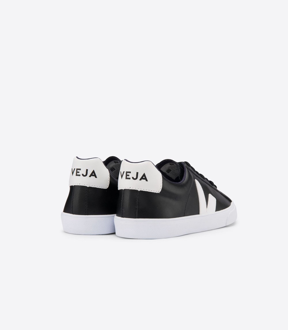 Veja Sneakers Womens - Esplar Leather - Black/White - 6419XIUBM